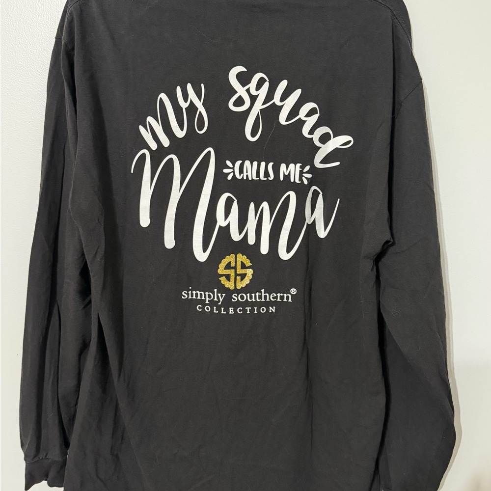 Simply Southern Black and Gold Long Sleeve Tee - Picture 2 of 2